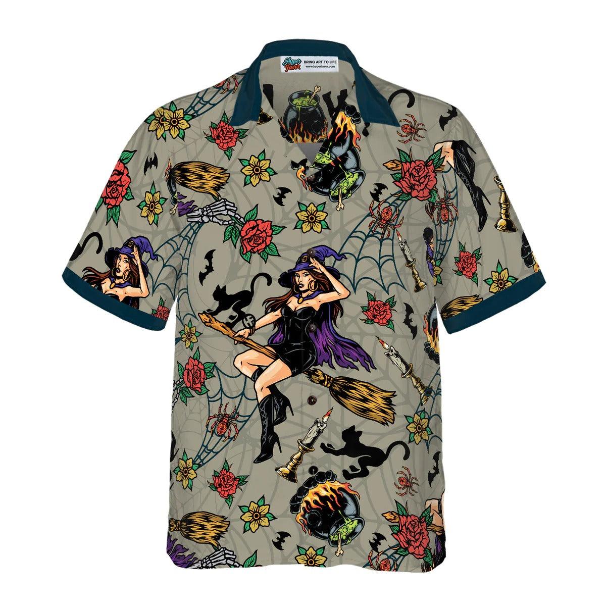 Black Cat Hawaiian Shirt For Summer, Halloween Witches Night Aloha Shirts - Perfect Gift For Men, Women, Cat Lovers Friend, Family - Image 3