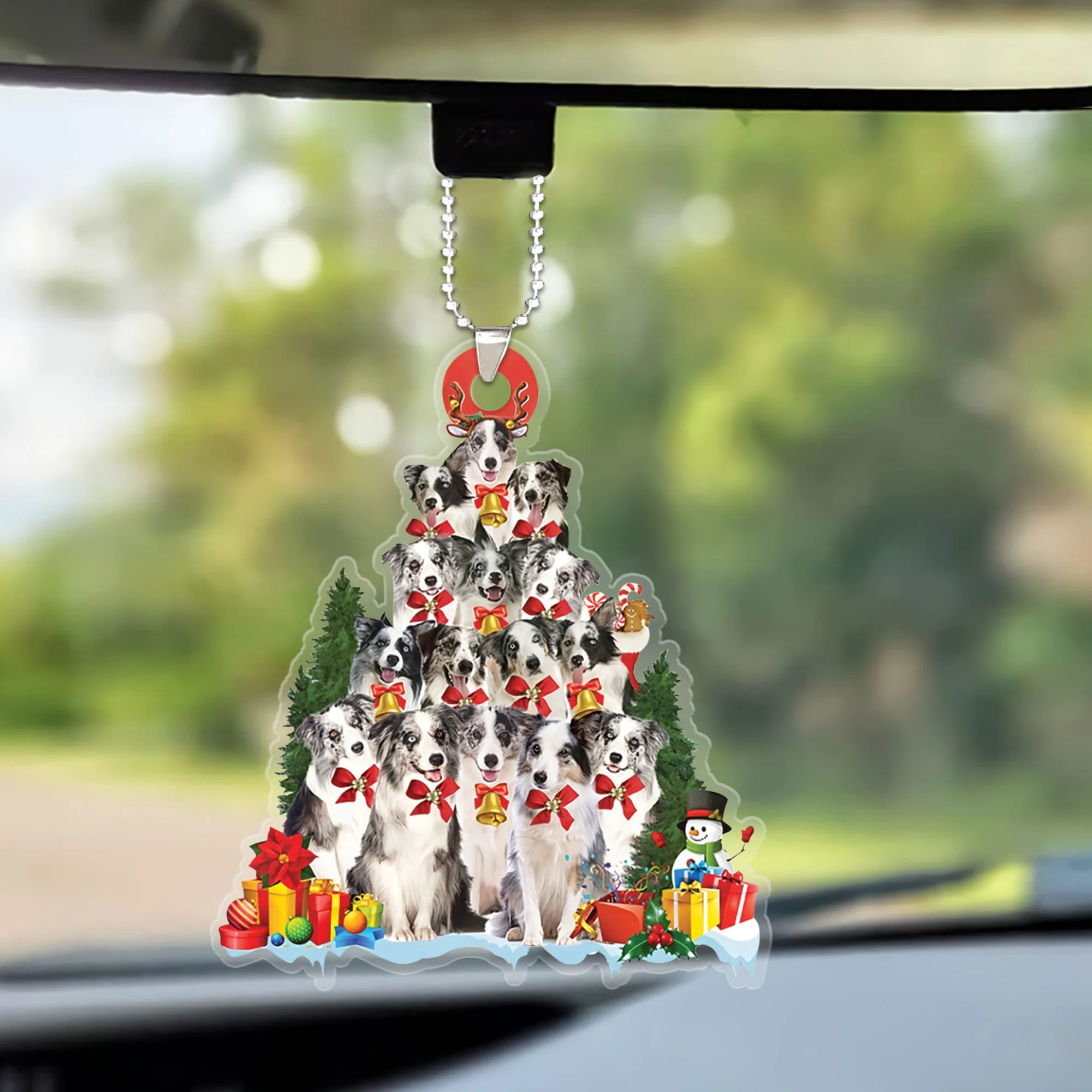 Blue Merle Collie Dogs Christmas Tree Acrylic Ornament, Dog Gifts For Decor Home, Christmas Gift For Dog Lovers, Dog Owners - Image 3