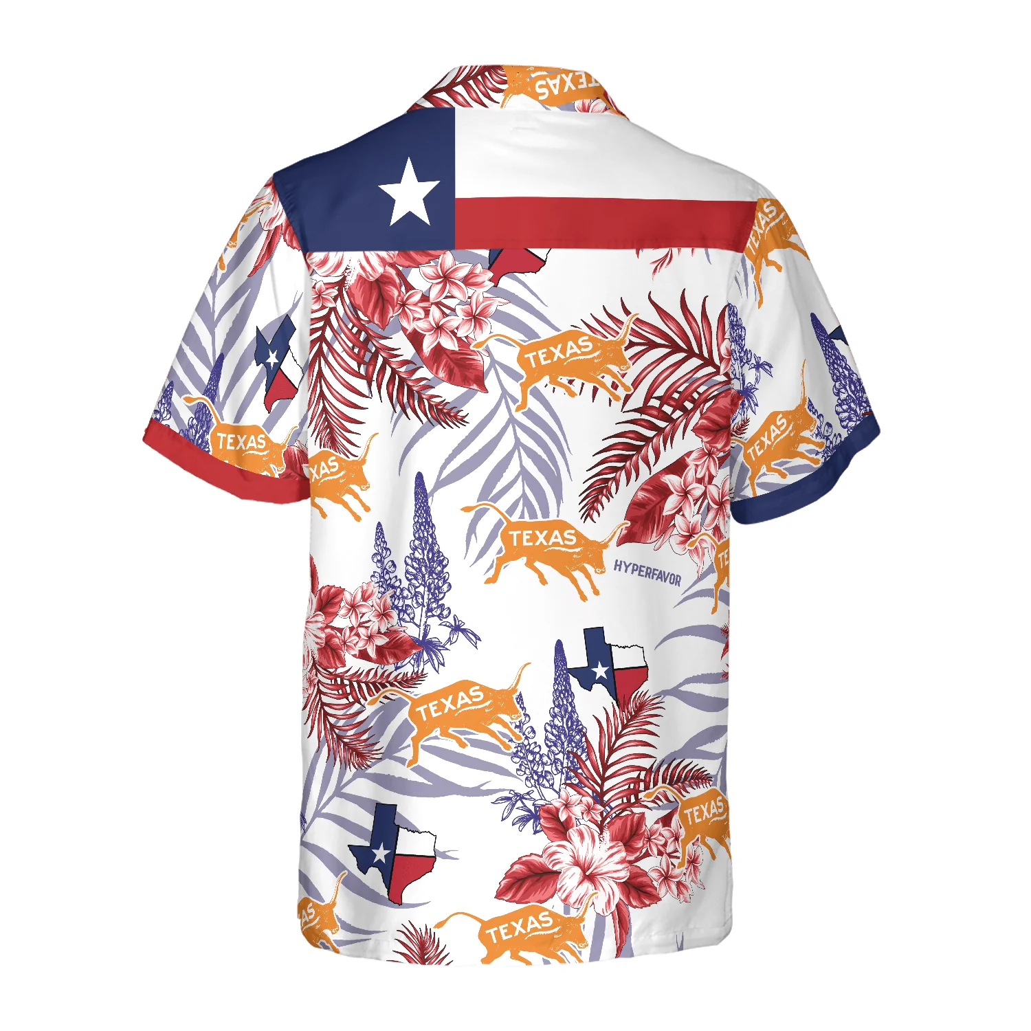 Bluebonnet Texas Aloha Hawaiian Shirt For Summer, Button Down Floral and Flag Texas, Colorful Shirt Perfect Gift For Men Women, Friend, Proud Texas - Image 2