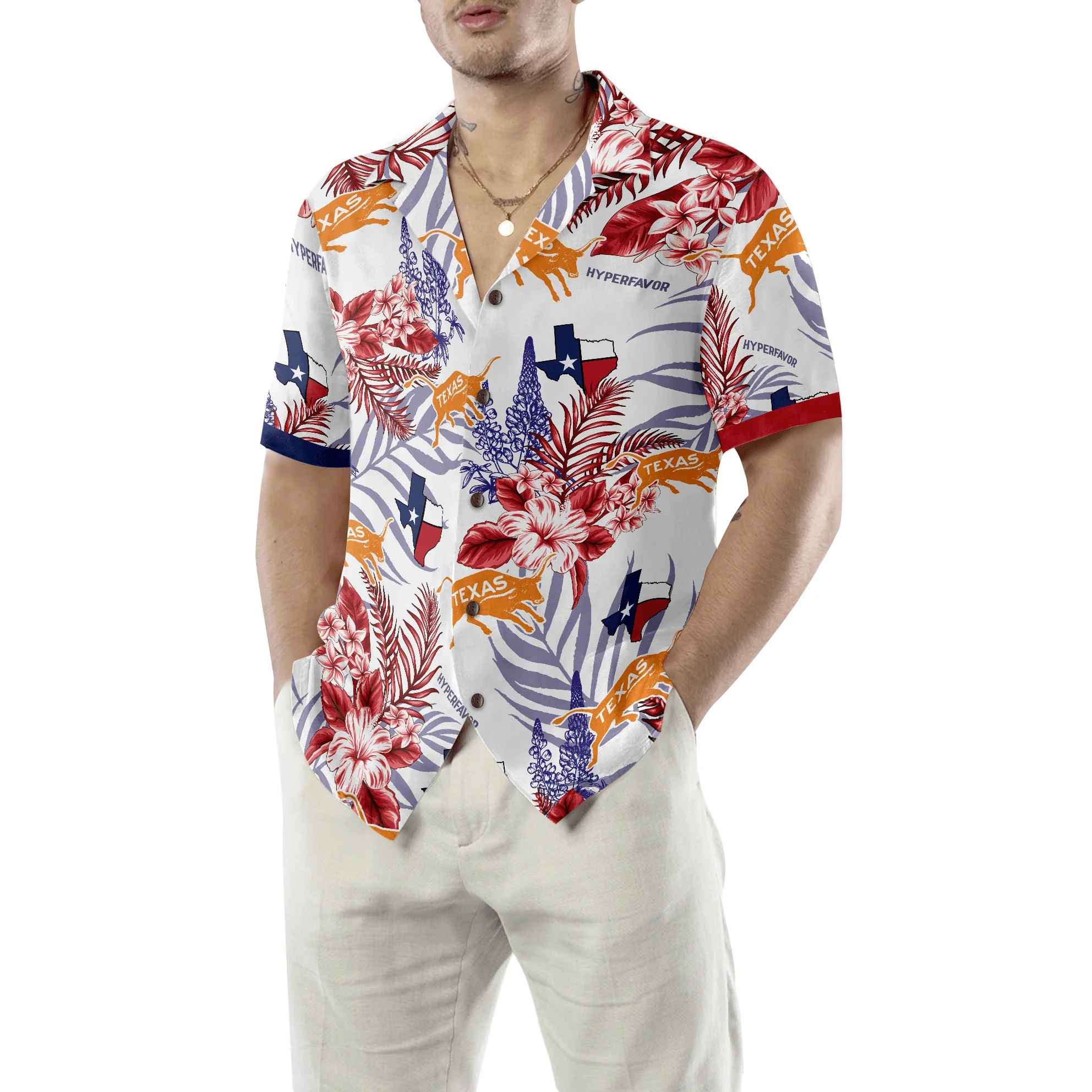 Bluebonnet Texas Aloha Hawaiian Shirt For Summer, Button Down Floral and Flag Texas, Colorful Shirt Perfect Gift For Men Women, Friend, Proud Texas - Image 5