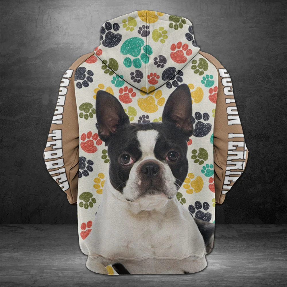 Boston Terrier Lover Pullover Halloween Premium Hoodie, Perfect Outfit For Men And Women On Christmas New Year Autumn Winter - Image 3