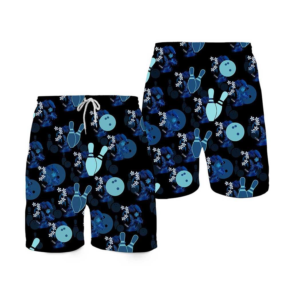 Bowling Aloha Hawaiian Shirt - Cool Bowling Ball And Tropical Flower Hawaiian Shirt For Men & Women, Bowling Lover - Image 2
