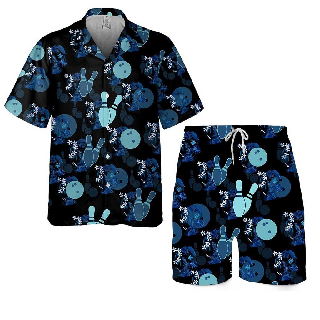 Bowling Aloha Hawaiian Shirt - Cool Bowling Ball And Tropical Flower Hawaiian Shirt For Men & Women, Bowling Lover - Image 3