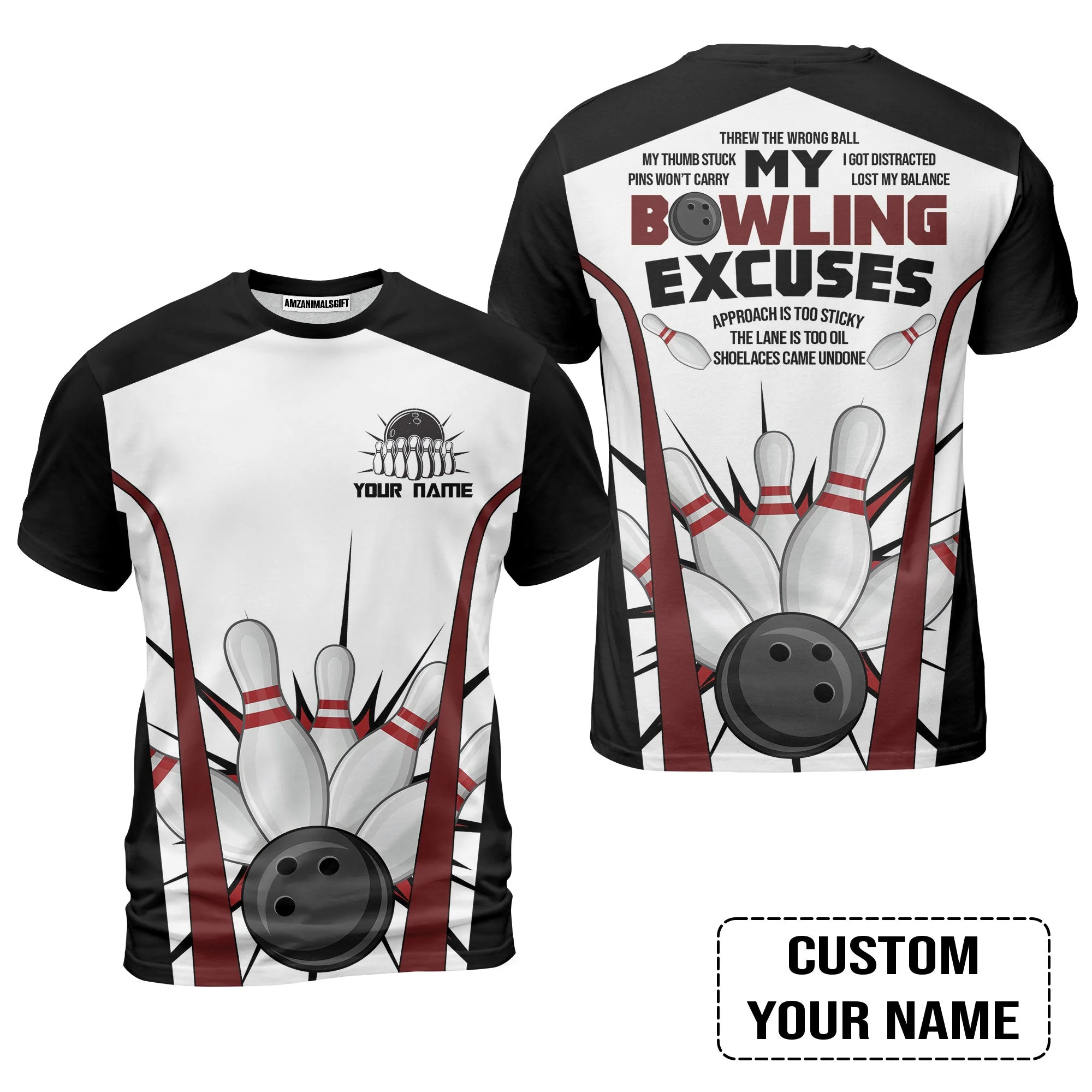 Bowling Custom Men Polo Shirt - Custom Name Funny Men's Polo Bowling Personalized Bowling Polo Shirt - Gift For Friend, Family - Image 8