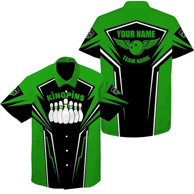Bowling Custom Name And Team Name Hawaiian Shirt, King Pins Bowling Personalized Hawaiian Shirts For Men Women, Team, Bowling Lovers, Bowlers - Image 3