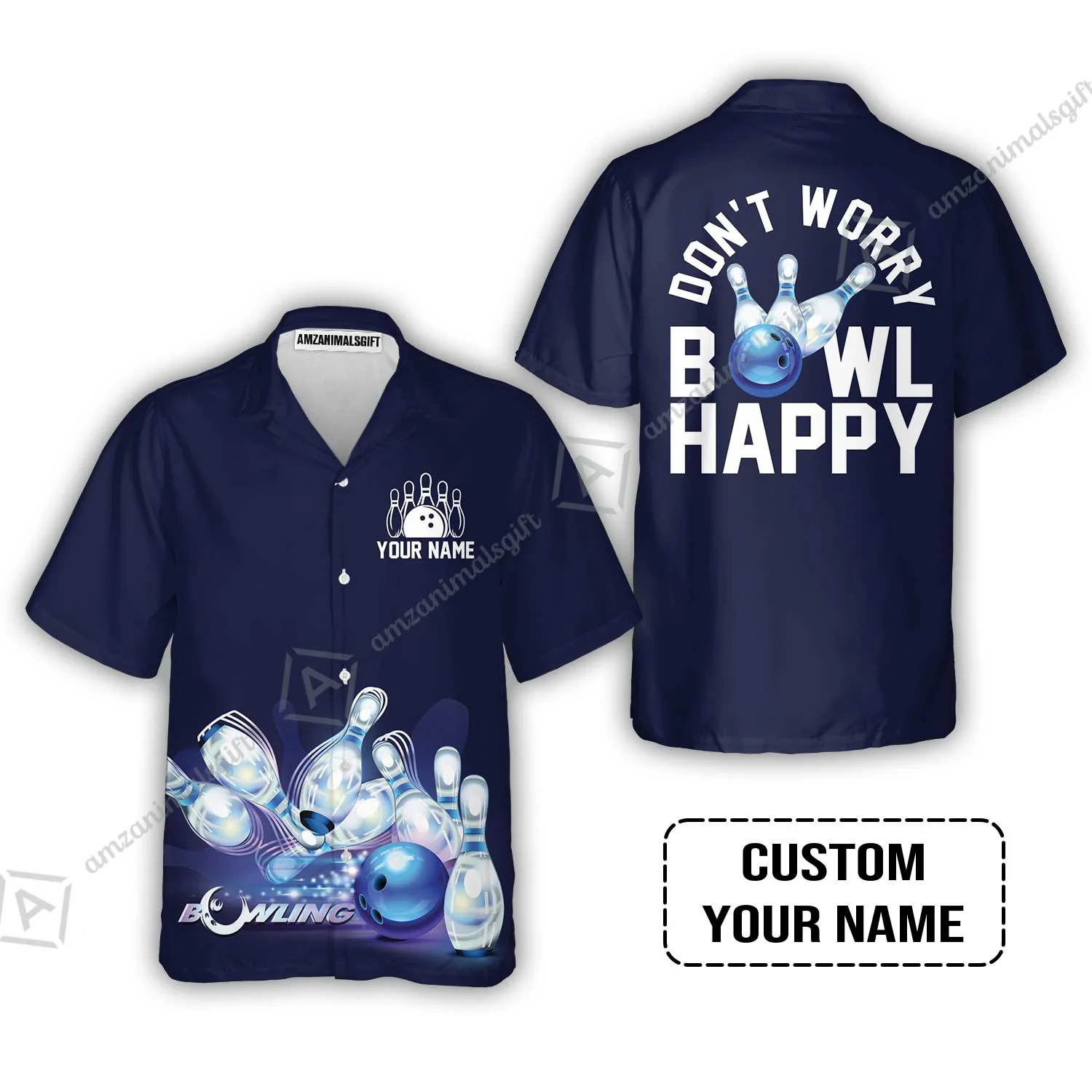 Bowling Custom Name Women Sleeveless Polo Shirt- Don't Worry Bowl Happy Personalized Women Sleeveless Polo Shirt - Gift For Friend, Family, Bowling Lovers - Image 9