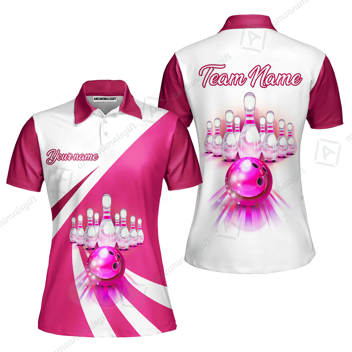 Bowling Customized Jersey White Green Shirt Rolling Bowling Tenpin Jersey Shirt, Outfit For Bowlers, Bowling Team - Image 4