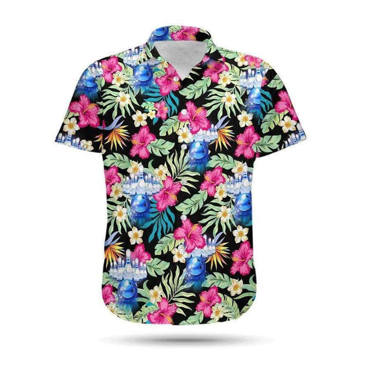 Bowling Hawaiian Shirt, Bowling Hibiscus Colourful Aloha Hawaiian Shirts For Men and Women - Gift For Bowling Lovers, Friend, Family
