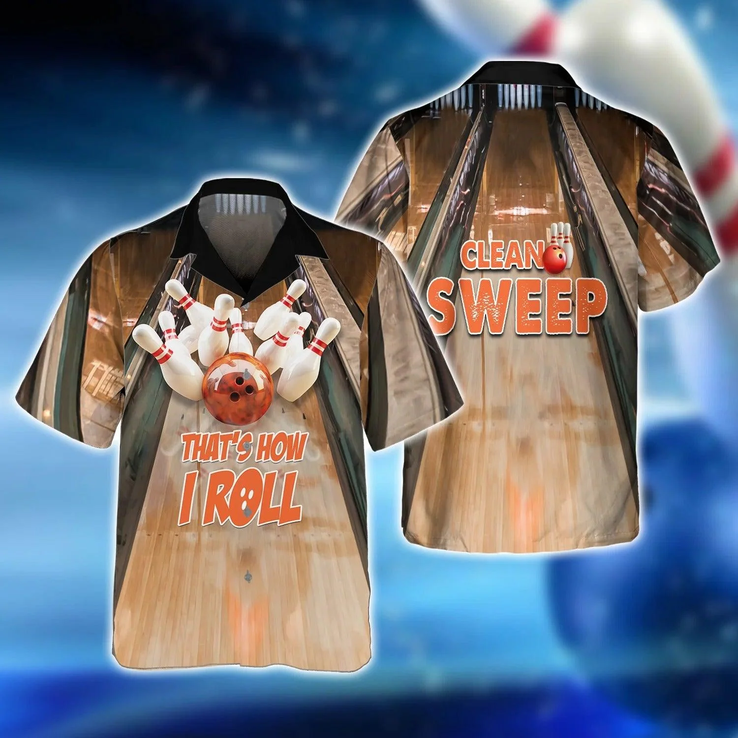 Bowling Hawaiian Shirt - Classic Bowling That's How I Roll Aloha Hawaiian Shirt - Gift For Friend, Family, Bowling Lovers