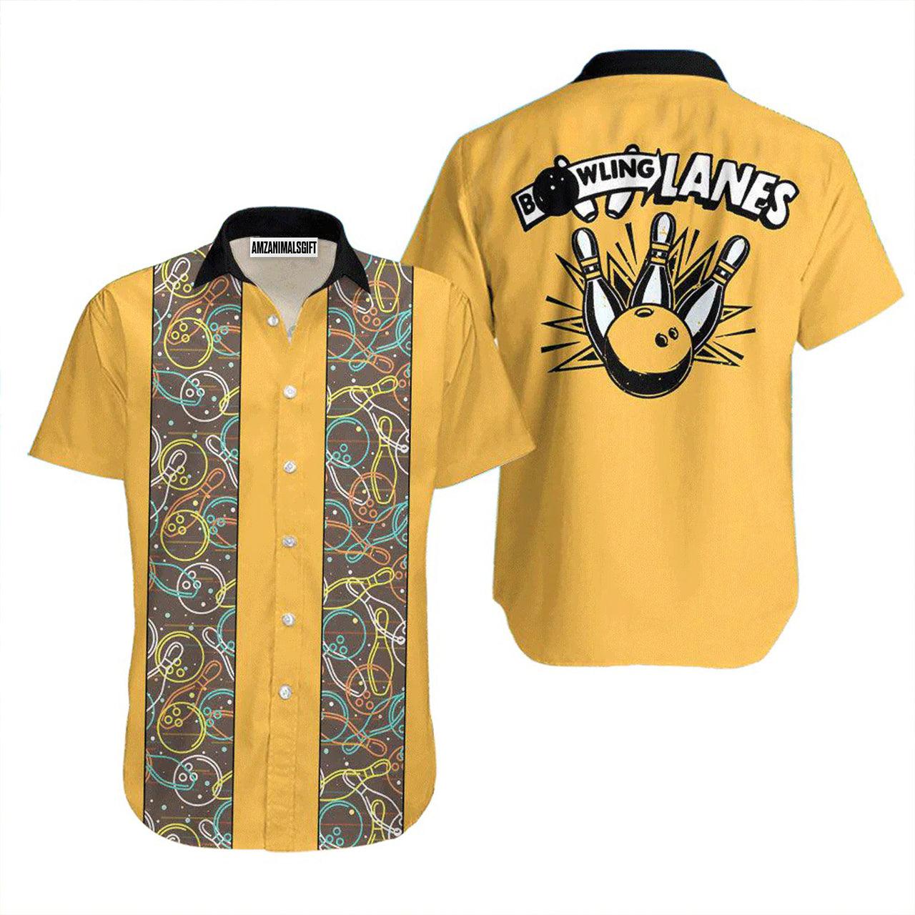 Bowling Hawaiian Shirt, King Of Bowling Lanes Aloha Hawaiian Shirts For Men and Women - Gift For Bowling Lovers, Friend, Family