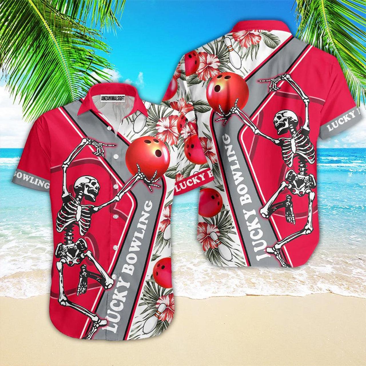 Bowling Hawaiian Shirt, Lucky Bowling Aloha Hawaiian Shirts For Men and Women - Gift For Bowling Lovers, Friend, Family