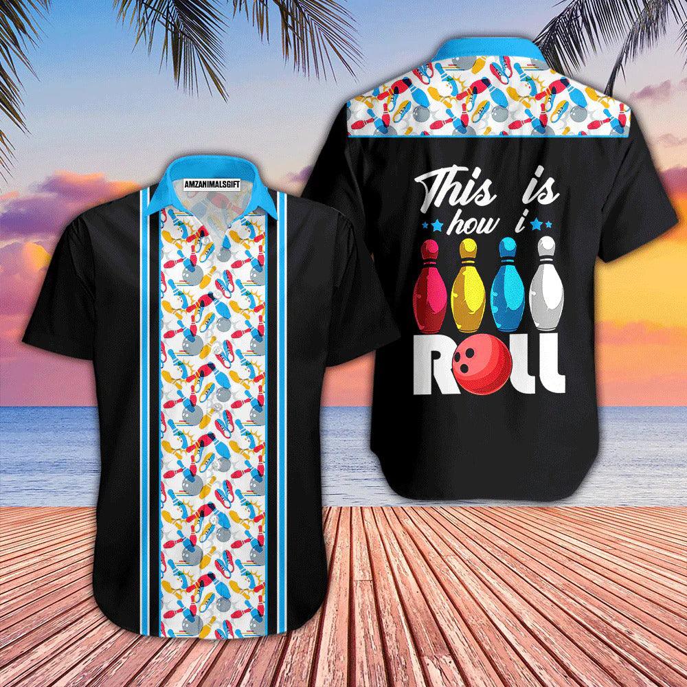 Bowling Hawaiian Shirt, That's How I Roll Bowling Blue Aloha Hawaiian Shirts For Men and Women - Gift For Bowling Lovers, Friend, Family - Image 2