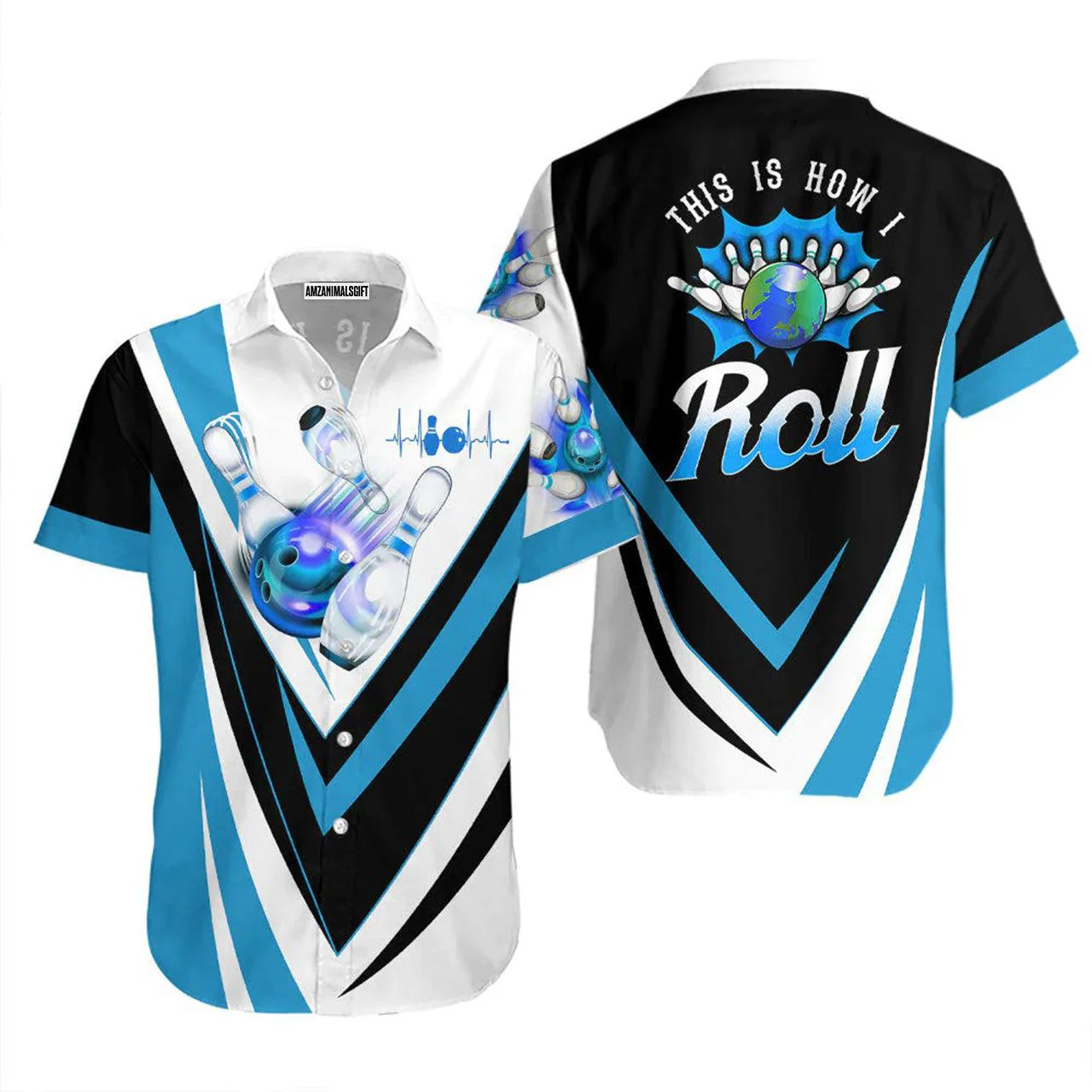 Bowling Hawaiian Shirt, This Is How I Roll Bowling Aloha Hawaiian Shirts For Men and Women - Gift For Bowling Lovers, Friend, Family