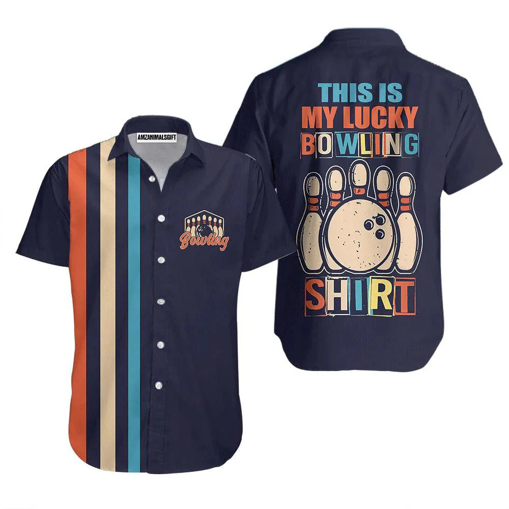Bowling Hawaiian Shirt, This Is My Lucky Bowling Blue Aloha Hawaiian Shirts For Men and Women - Gift For Bowling Lovers, Friend, Family