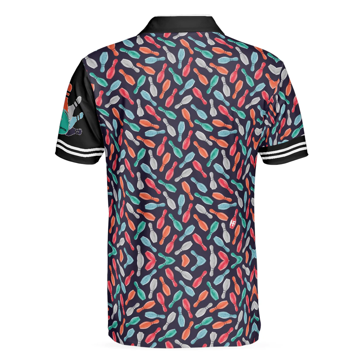 Bowling Men Polo Shirt - Bowling Ball Pattern, I Always Use Three Fingers Polo Shirt - Best Bowling Gift For Men - Perfect Gift For Friend, Family, Bowling Lovers - Image 3