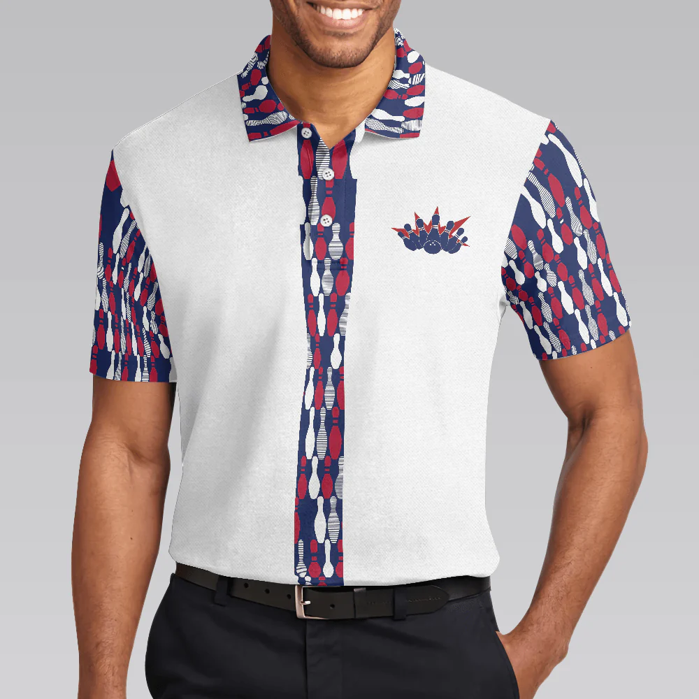 Bowling Men Polo Shirt - Bowling Makes Me Happy The Ten Pin Not So Much Men Bowling Polo Shirt - Perfect Gift For Friend, Family, Bowling Lovers - Image 6