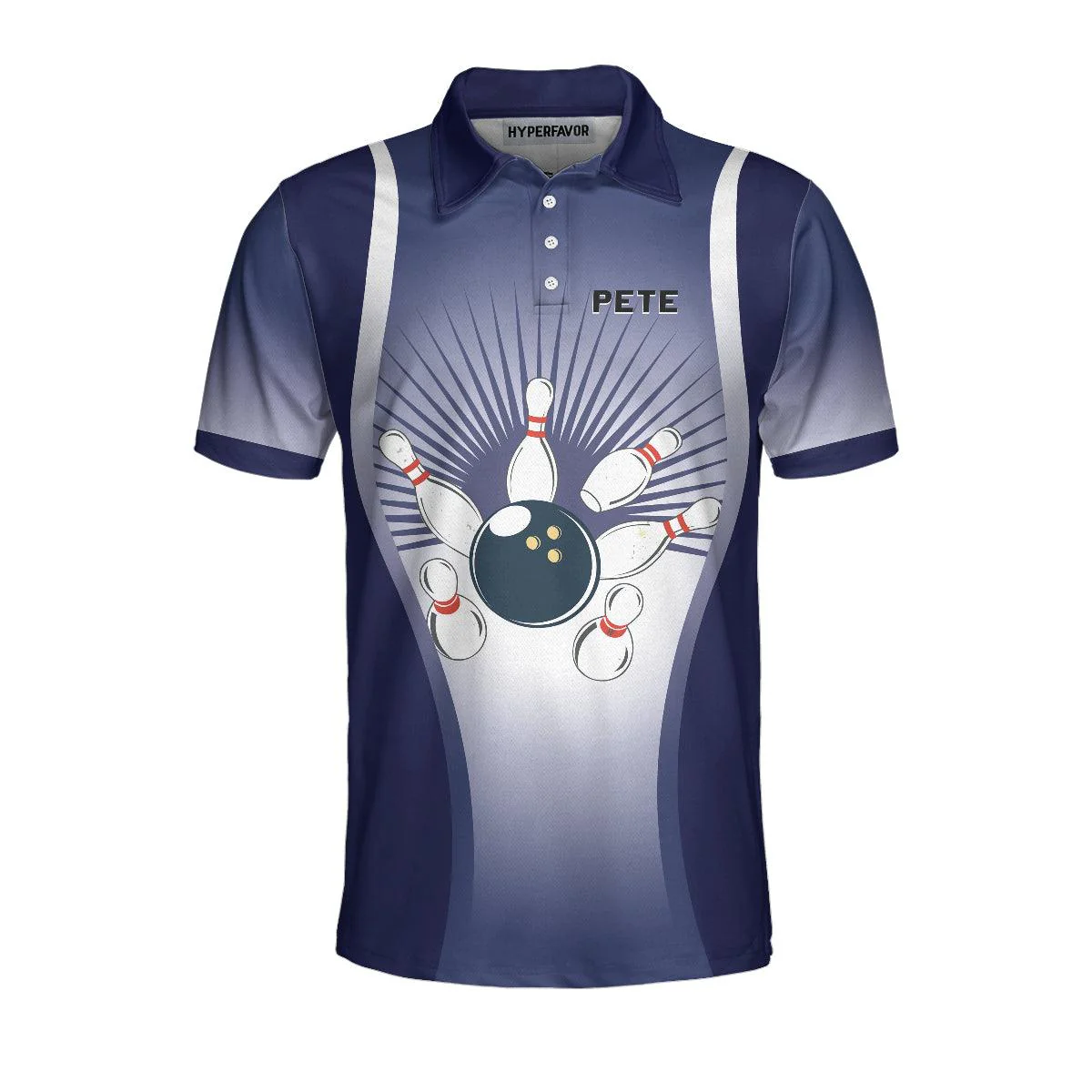Bowling Men Polo Shirt Custom Name- Down In Front Bowling Personalized Bowling Polo Shirt - Gift For Friend, Family, Bowling Lovers - Image 5