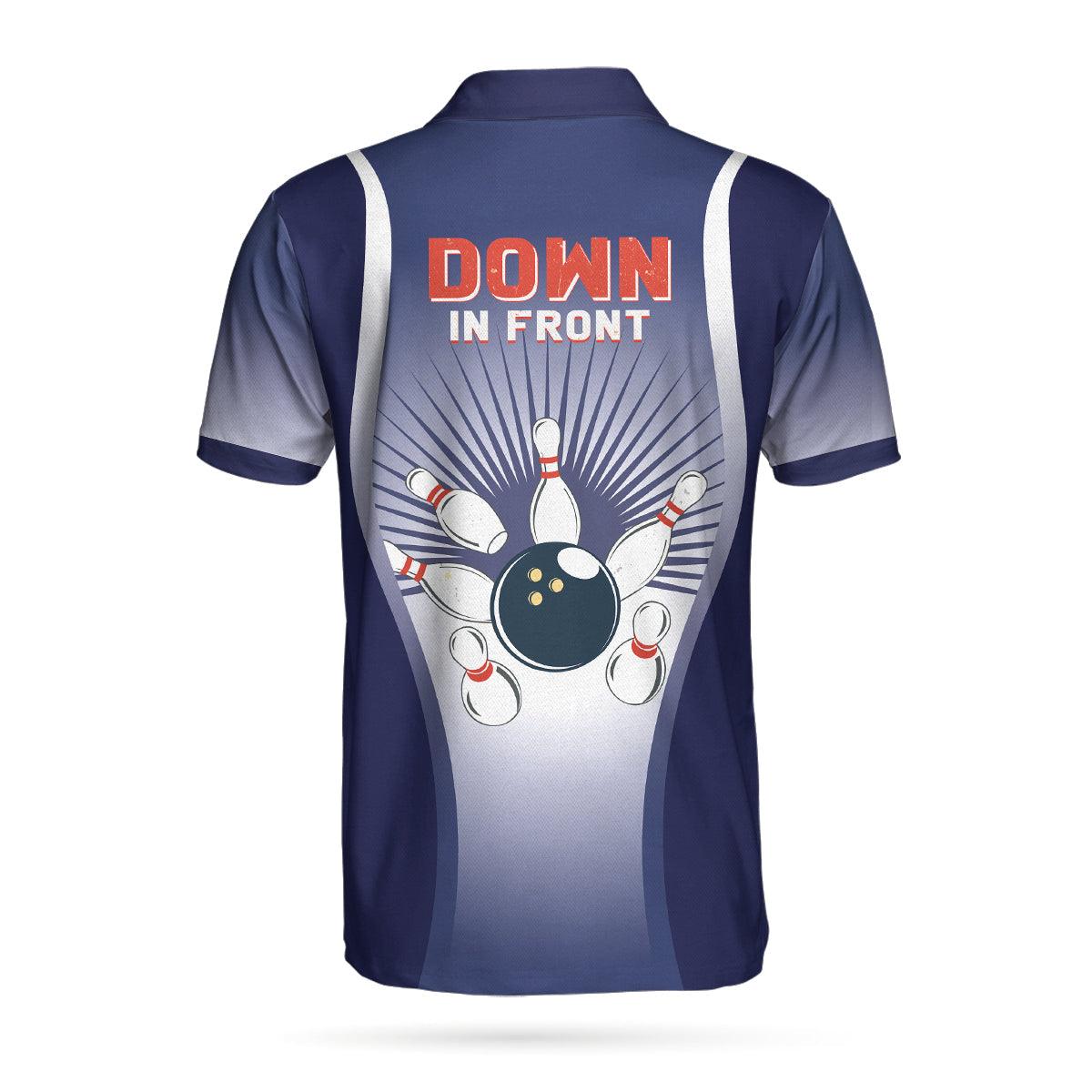 Bowling Men Polo Shirt Custom Name- Down In Front Bowling Personalized Bowling Polo Shirt - Gift For Friend, Family, Bowling Lovers - Image 6