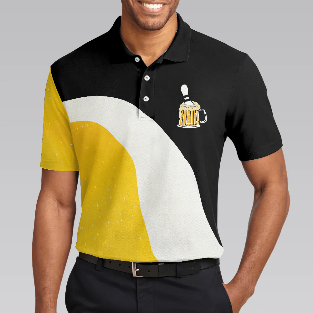 Bowling Men Polo Shirt - Easily Distracted By Bowling And Beer, Funny Drinking Bowling Polo Shirt - Gift For Friend, Family, Bowling Lovers - Image 5