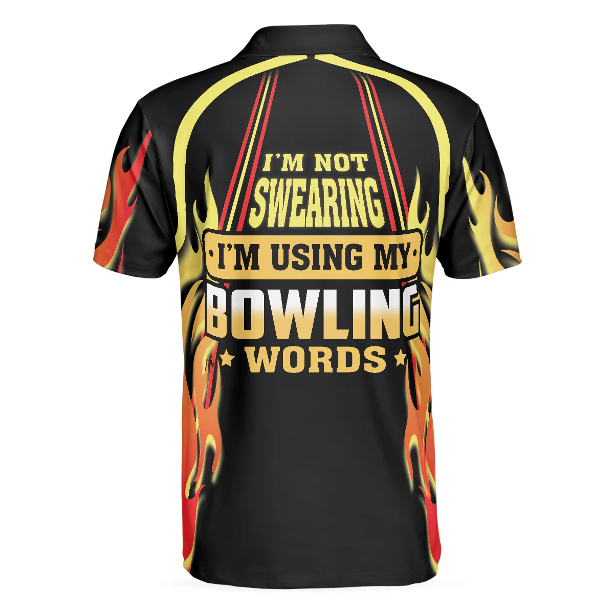 Bowling Men Polo Shirt - I'm Not Swearing I'm Using My Bowling Words Bowling Polo Shirt - Gift For Friend, Family, Bowling Lovers - Image 3