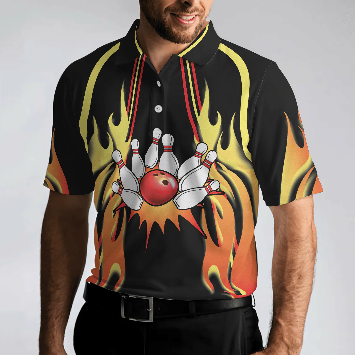 Bowling Men Polo Shirt - I'm Not Swearing I'm Using My Bowling Words Bowling Polo Shirt - Gift For Friend, Family, Bowling Lovers - Image 5