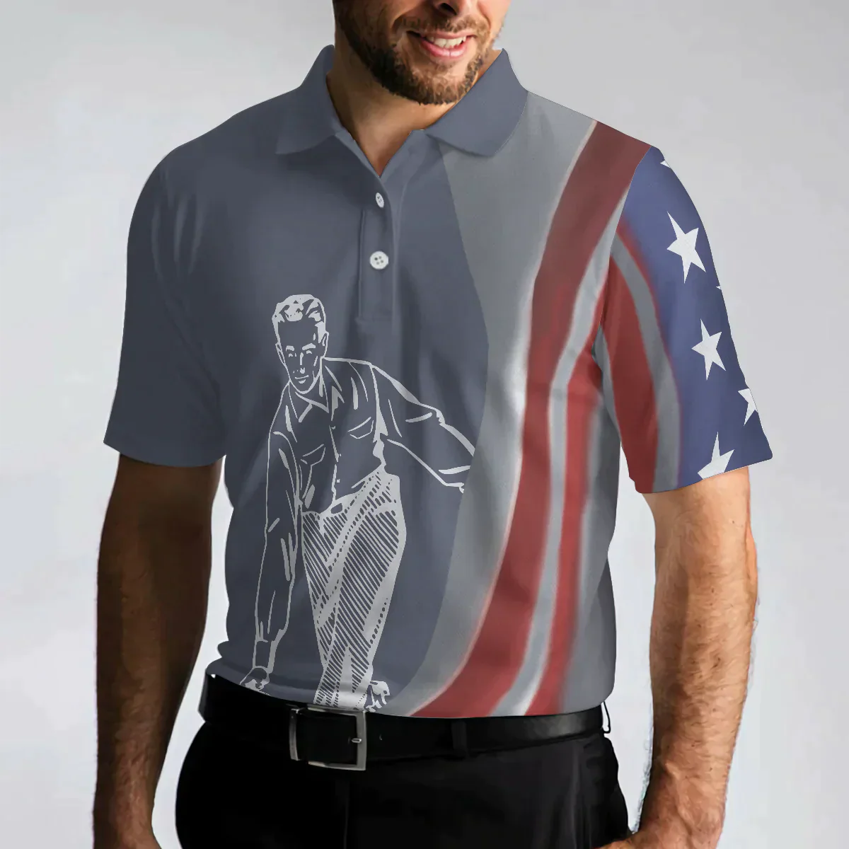 Bowling Men Polo Shirt - My Drinking Team Has A Bowling Problem Polo Shirt, Funny Bowling Polo Shirt - Gift For Friend, Family, Bowling Lovers - Image 6