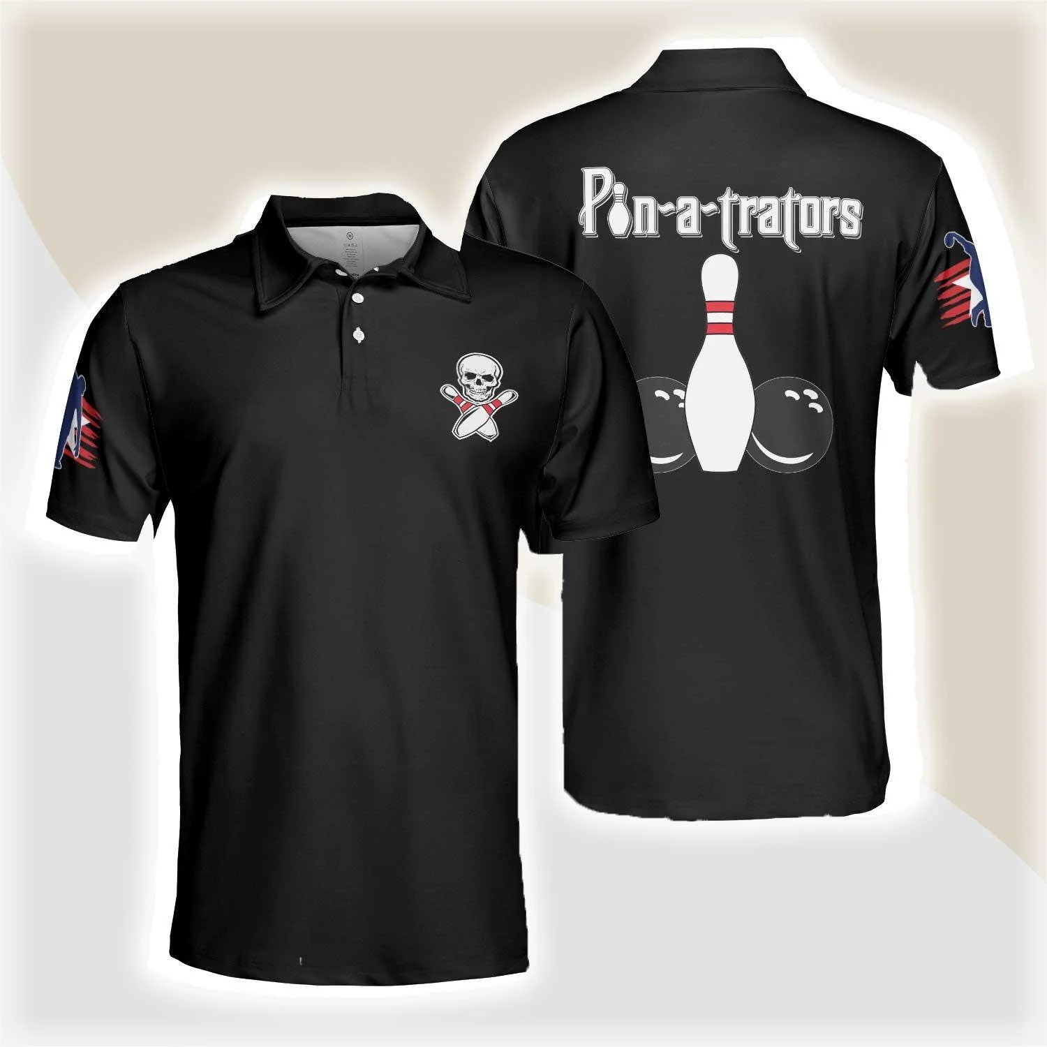 Bowling Men Polo Shirt - Pin a Trators Polo Shirt For Men Bowling Polo Shirt - Gift For Friend, Family, Bowling Lovers