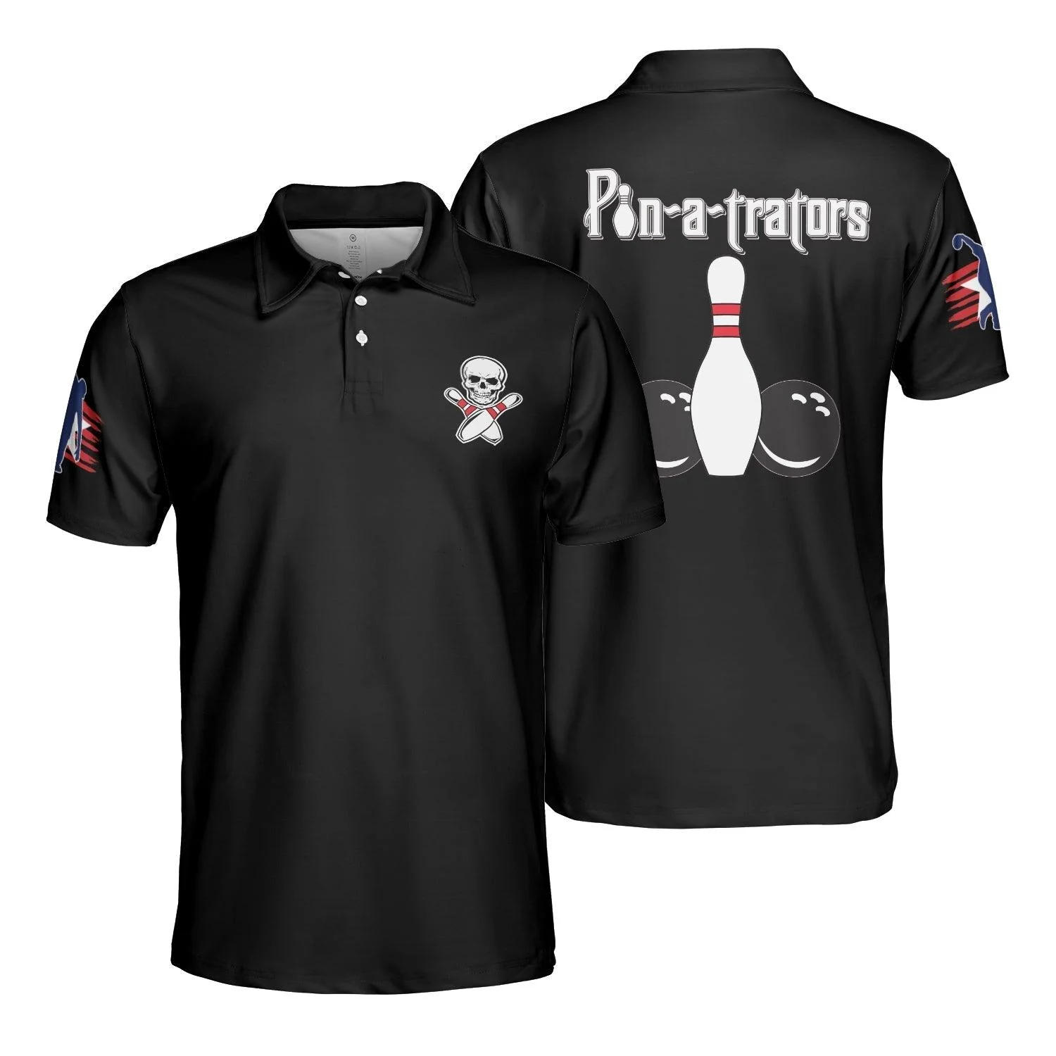 Bowling Men Polo Shirt - Pin a Trators Polo Shirt For Men Bowling Polo Shirt - Gift For Friend, Family, Bowling Lovers - Image 2