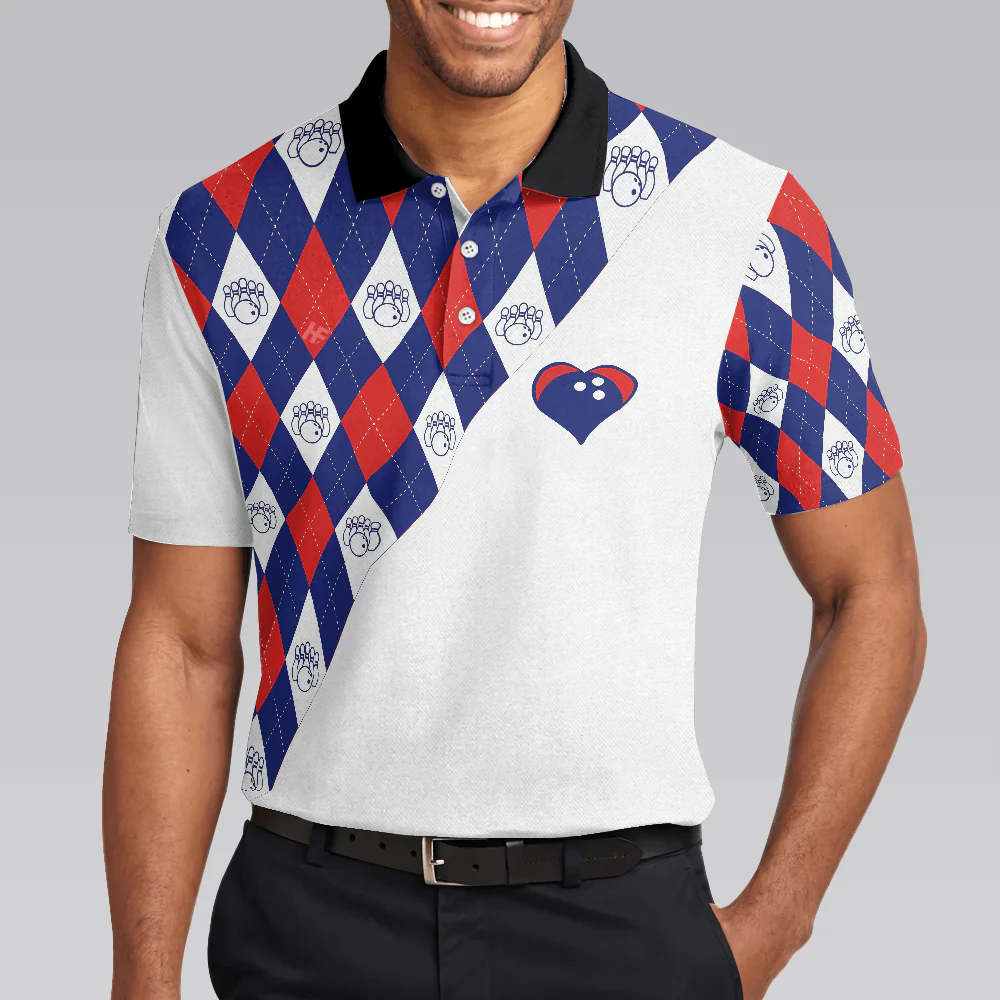 Bowling Men Polo Shirt - Plaid Pattern Bowling Polo Shirt - Perfect Gift For Friend, Family, Bowling Lovers - Image 5