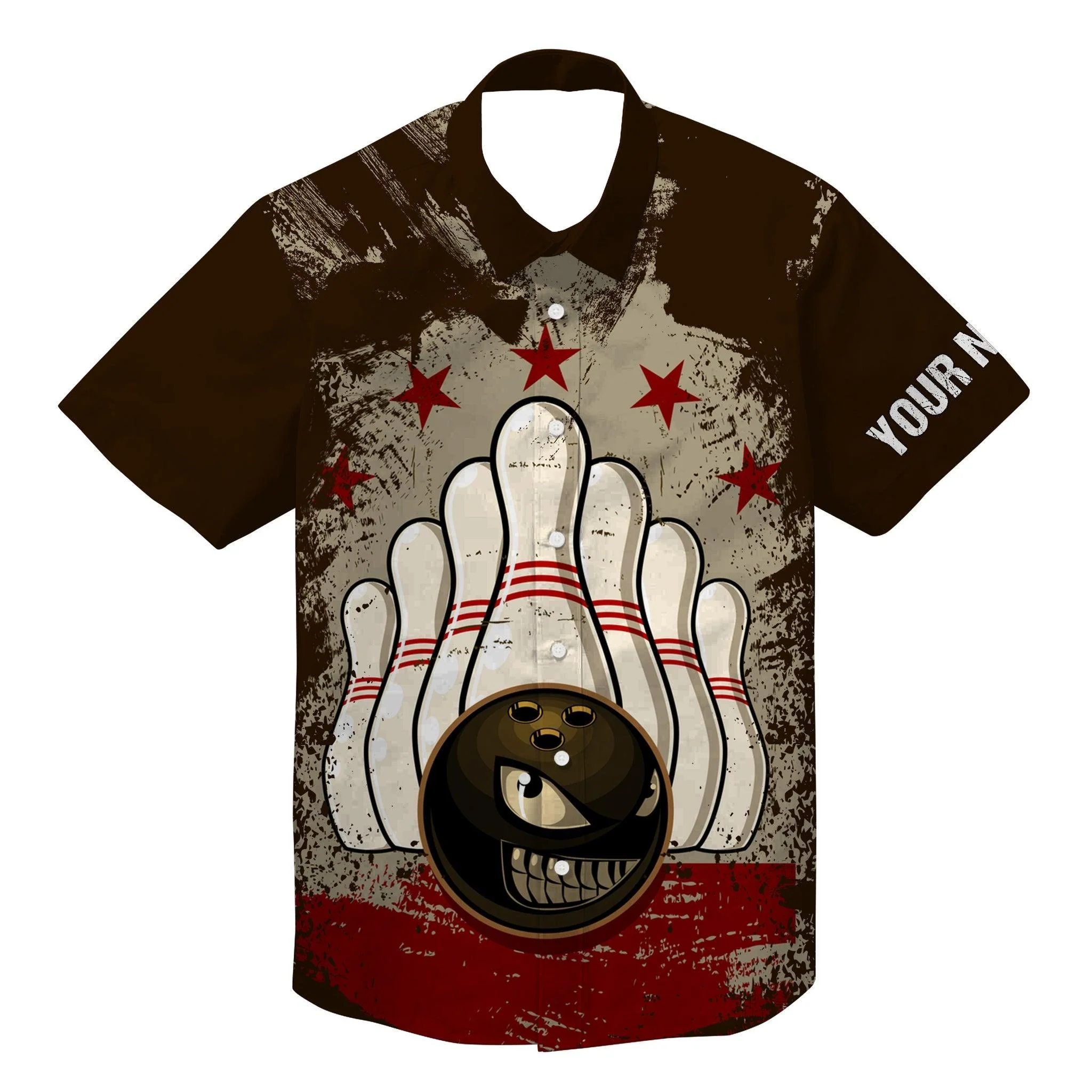 Bowling Vintage Custom Name Hawaiian Shirt, Retro Bowling Quarter Personalized Hawaiian Shirts For Men Women, Team, Bowling Lovers, Bowlers - Image 2