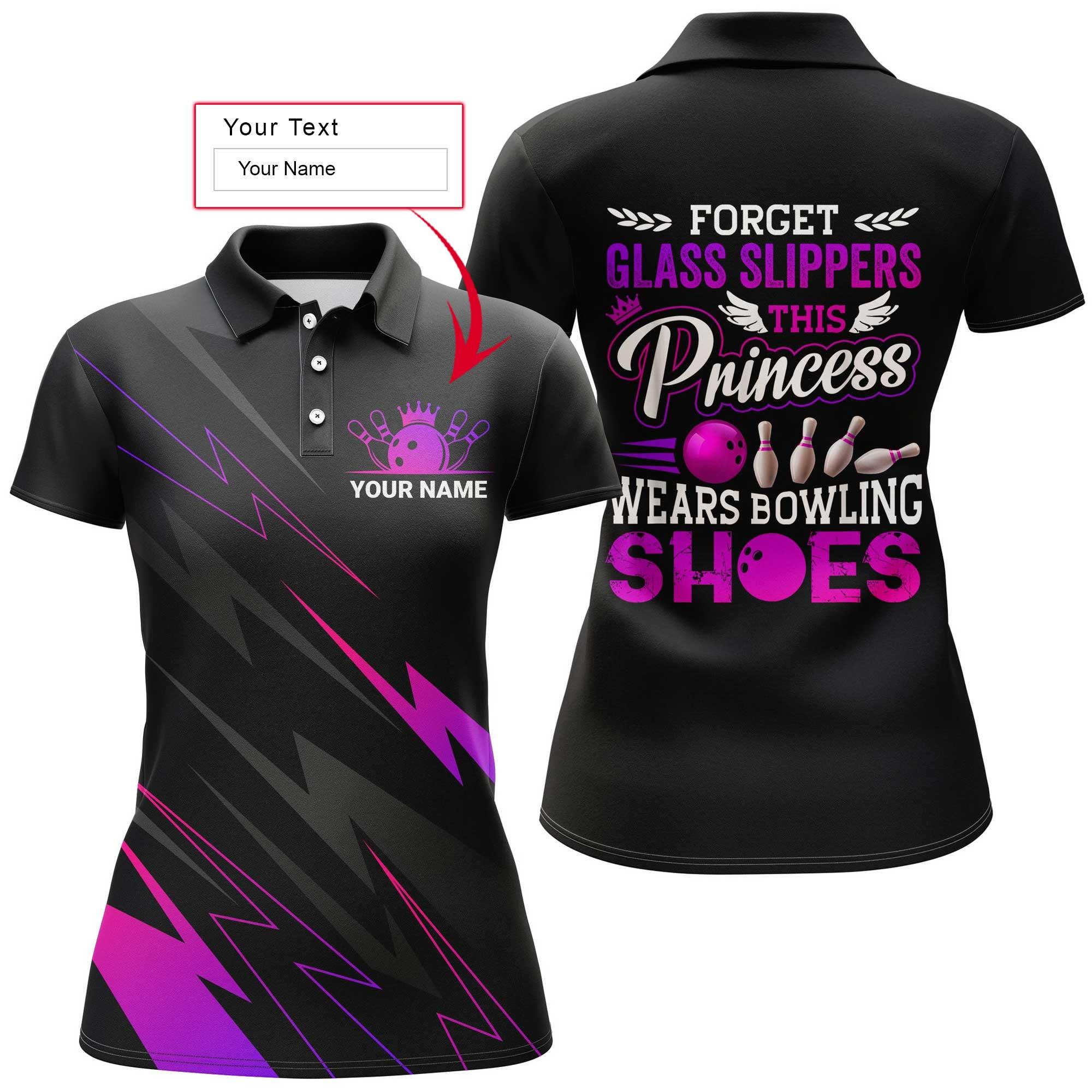 Bowling Women Polo Shirt Custom Name - Bowling Girl This Princess Personalized Bowling Polo Shirt - Gift For Friend, Family, Bowling Lovers