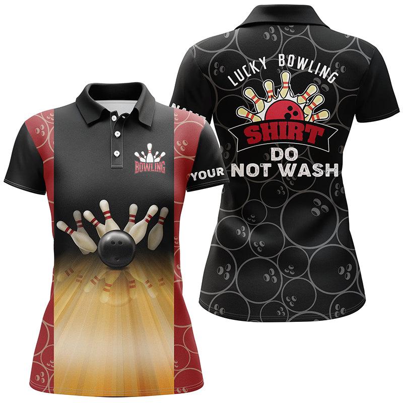 Bowling Women Polo Shirt Custom Name - Lucky Bowling Personalized Bowling Polo Shirt - Gift For Friend, Family, Bowling Lovers - Image 2