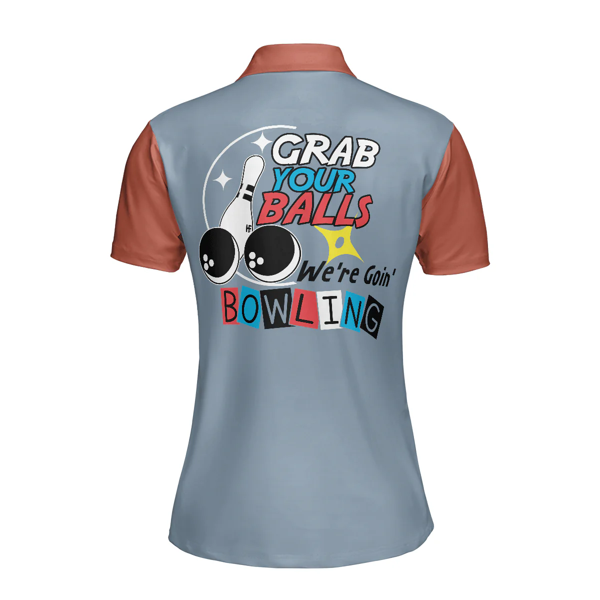 Bowling Women Polo Shirt - Funny Bowling Women Polo Shirt, Grab Your Balls We're Going Bowling Polo Shirt - Gift For Wife, Family, Bowling Lovers - Image 3