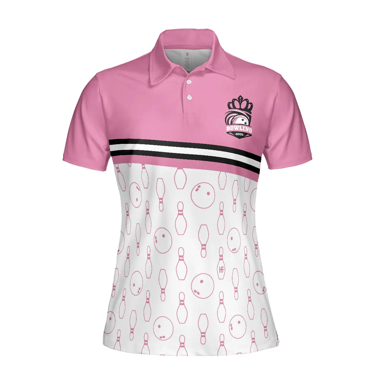 Bowling Women Polo Shirt - Pink Bowling Ball Polo Shirt, I'm A Classy Sassy Bowling Girl Bowling Polo Shirt - Gift For Wife, Family, Bowling Lovers - Image 2