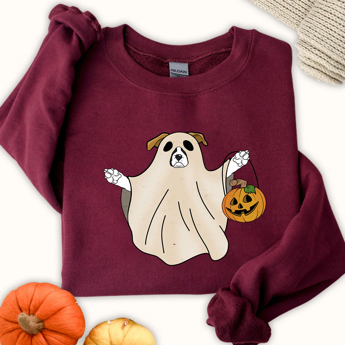 Boxer Sweatshirt, Boxer Pumpkin Halloween Shirt, Halloween Boxer, Halloween Dog Shirt - Image 3