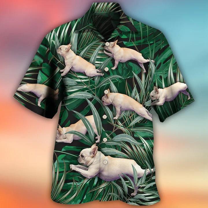 Bulldog Aloha Hawaii Shirt - Bulldog Yoga Pose Tropical Hawaiian Shirt For Summer - Perfect Gift For Dog Lovers, Friend, Family - Image 2