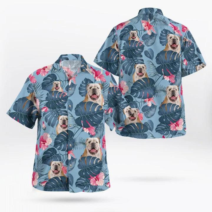 Bulldog Aloha Hawaiian Shirt, Bulldog Tropical Floral Pattern Aloha Shirt For Summer, Bulldog Aloha Shirt- Perfect Gift For Men, Women, Dog Lover