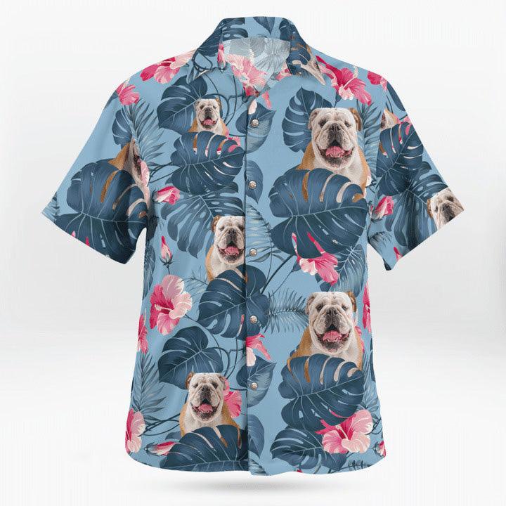 Bulldog Aloha Hawaiian Shirt, Bulldog Tropical Floral Pattern Aloha Shirt For Summer, Bulldog Aloha Shirt- Perfect Gift For Men, Women, Dog Lover - Image 2