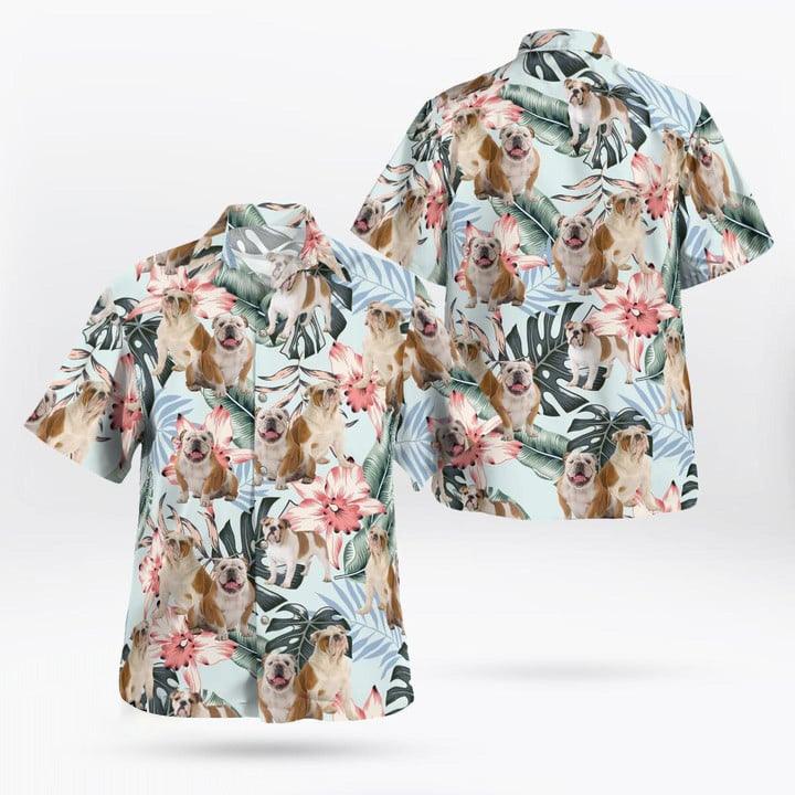 Bulldog Aloha Hawaiian Shirt, Bulldog Tropical Pattern Hawaiian Shirt, Bulldog Aloha Shirt For Summer - Perfect Gift For Men, Women, Dog Lover, Friend