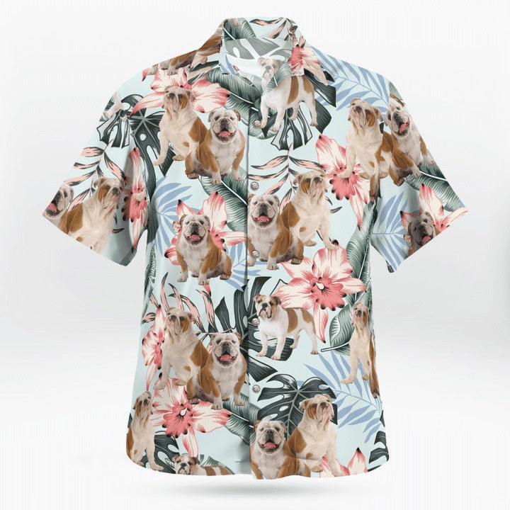 Bulldog Aloha Hawaiian Shirt, Bulldog Tropical Pattern Hawaiian Shirt, Bulldog Aloha Shirt For Summer - Perfect Gift For Men, Women, Dog Lover, Friend - Image 2