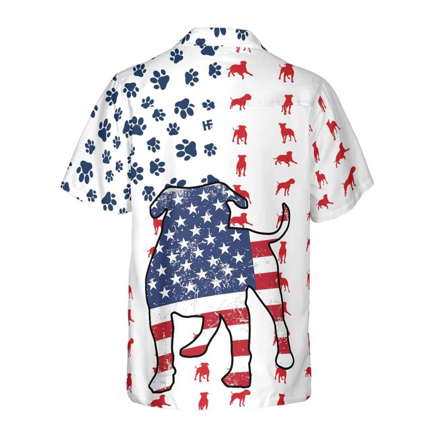 Bulldog Aloha Hawaiian Shirts For Summer, Bulldogs American Flag Hawaiian Shirt For Men Women, Gift For Dog Lovers, 4th Of July Apparel - Image 2