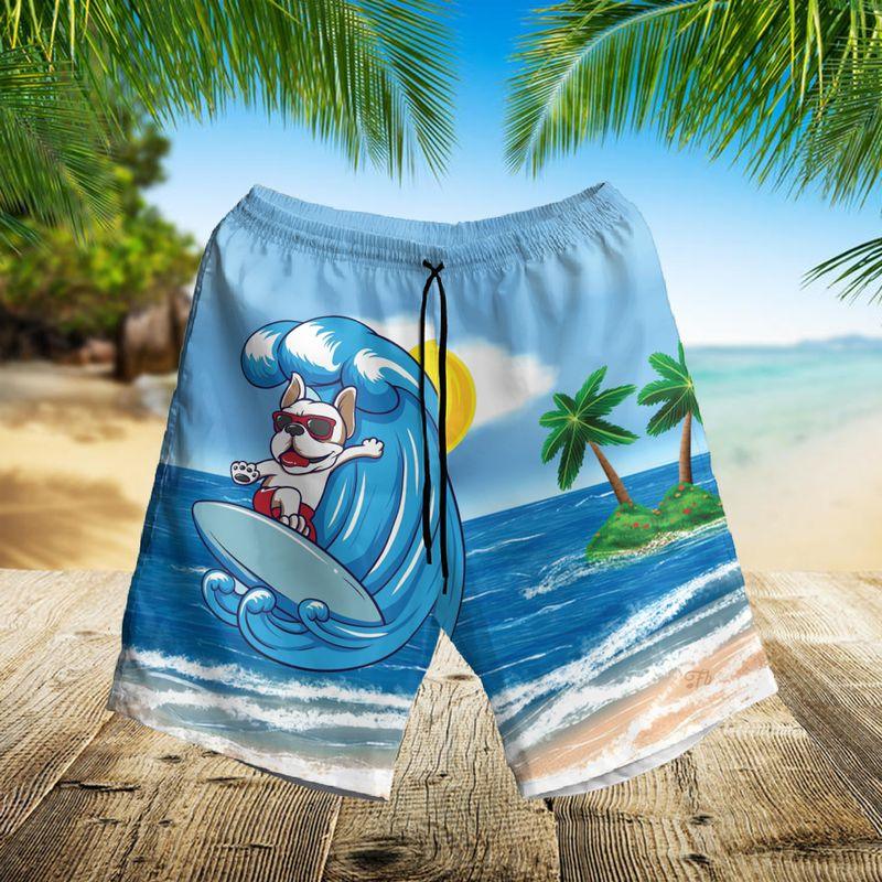 Bulldog Aloha Hawaiian Shirts For Summer, Dog Surfing Hawaiian Set Holiday For Men Women, Gift For Dog Lovers, Dog Owner, Dog Mom Dad - Image 3