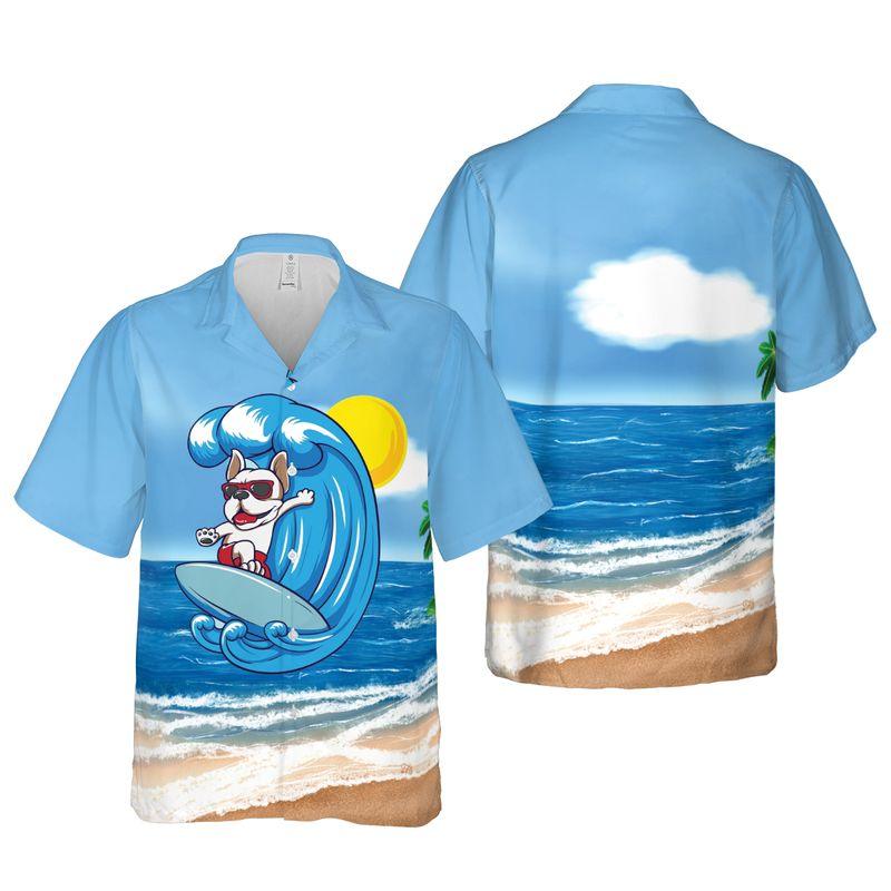 Bulldog Aloha Hawaiian Shirts For Summer, Dog Surfing Hawaiian Set Holiday For Men Women, Gift For Dog Lovers, Dog Owner, Dog Mom Dad - Image 5