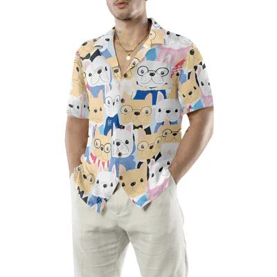 Bulldog Hawaiian Shirt, Funny French Bulldog Aloha Shirt For Men - Perfect Gift For Bulldog Lovers, Husband, Boyfriend, Friend, Family - Image 4