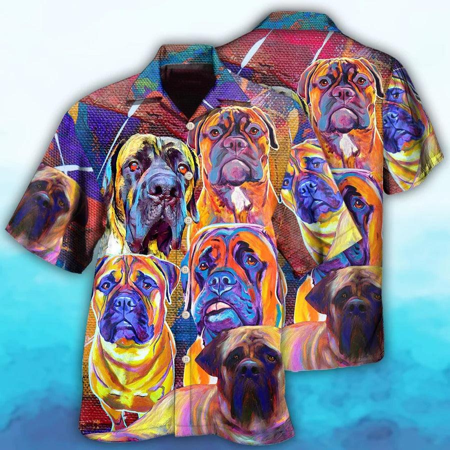 Bullmastiff Aloha Hawaii Shirt - Bullmastiff Cool Painting Hawaiian Shirt - Perfect Gift For Dog Lovers, Friend, Family