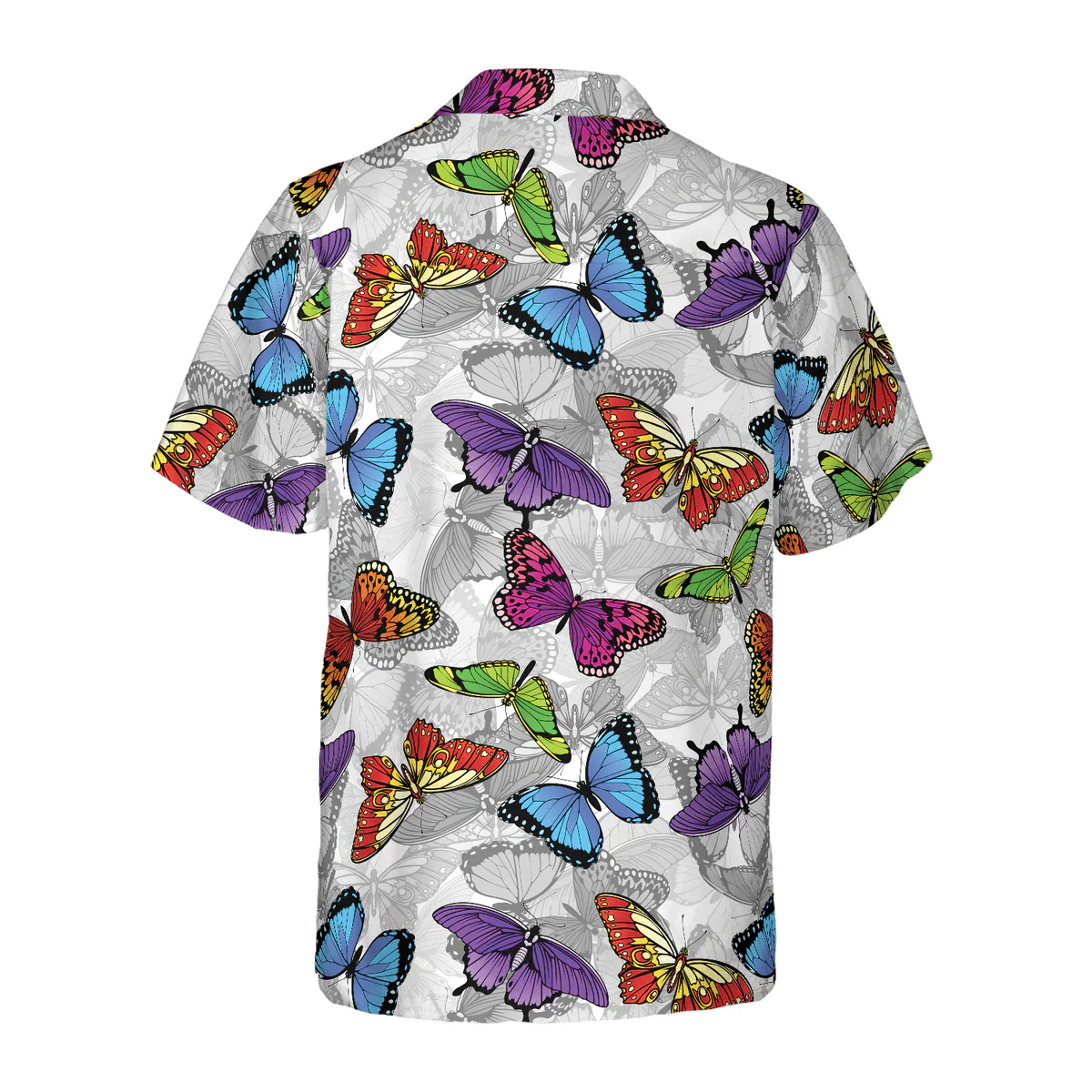 Butterfly Hawaiian Shirt, Colorful Butterflies Aloha Shirt For Men - Perfect Gift For Husband, Boyfriend, Friend, Family - Image 3