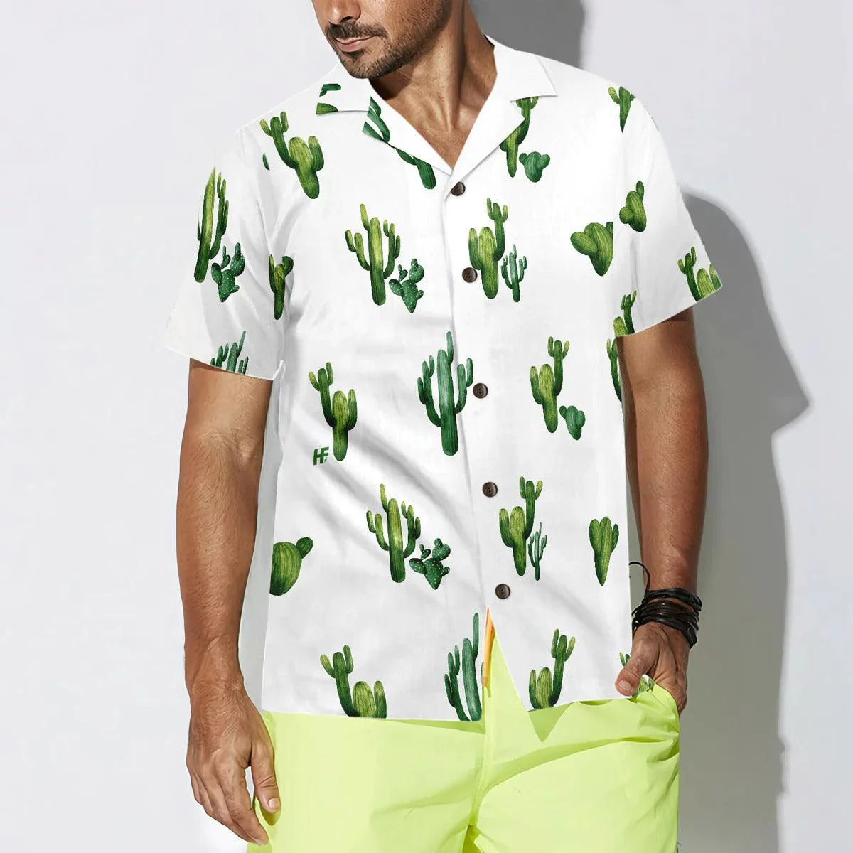 Cactus Aloha Hawaiian Shirt, Cactus Pattern Aloha Shirt, Cactus Aloha Hawaiian Shirt For Summer - Perfect Gift For Men, Women, Friend, Family - Image 4