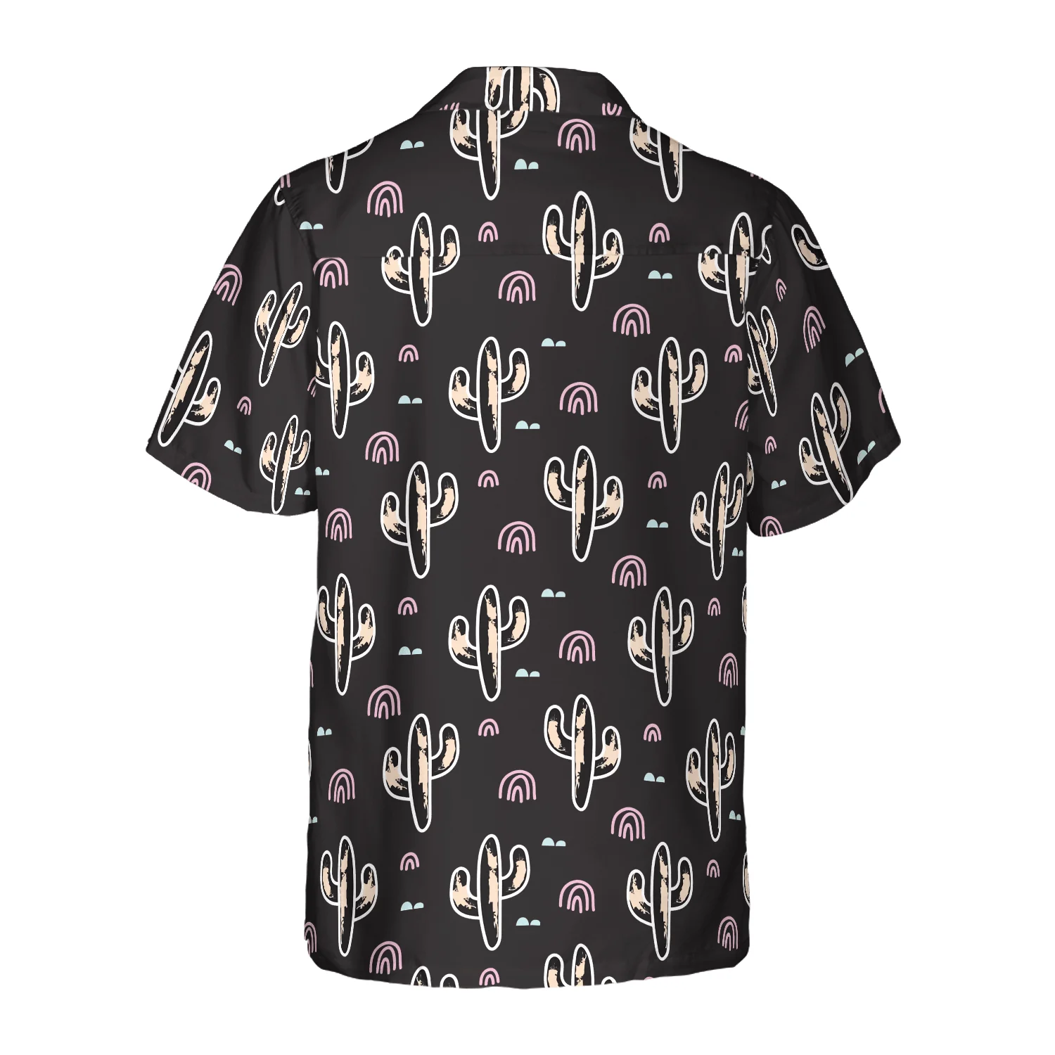 Cactus Plant Black Pattern Aloha Hawaiian Shirt For Summer, Colorful Shirt For Men Women, Perfect Gift For Friend, Team, Family - Image 2