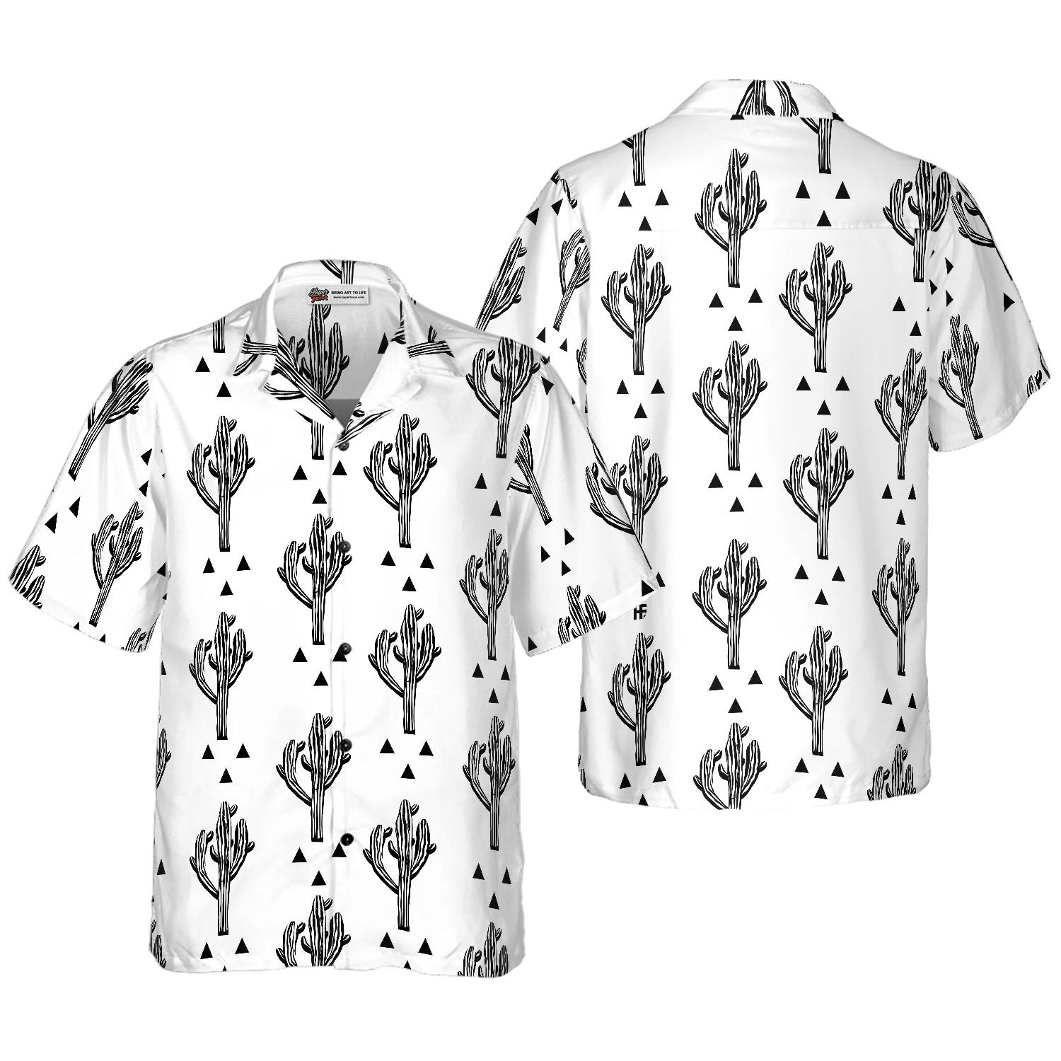 Cactus Seamless Pattern Aloha Hawaiian Shirt For Summer, Colorful Shirt For Men Women, Perfect Gift For Friend, Team, Family