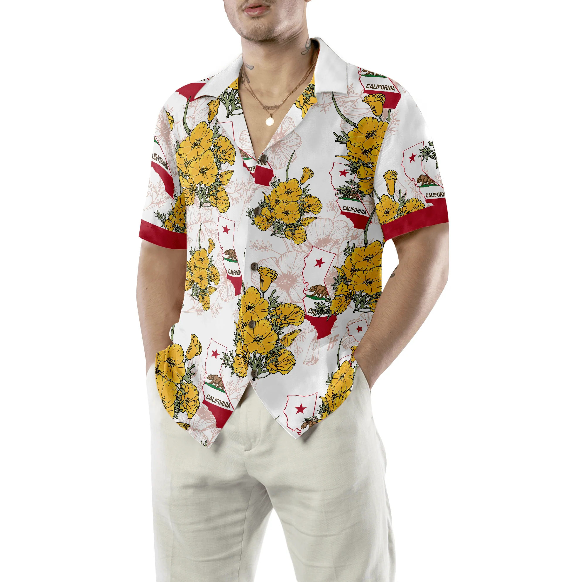 California Proud Hawaiian Shirt, Colorful Tropical Summer Aloha Shirts For Men Women, Perfect Gift For Husband, Wife, Friend, Family - Image 2